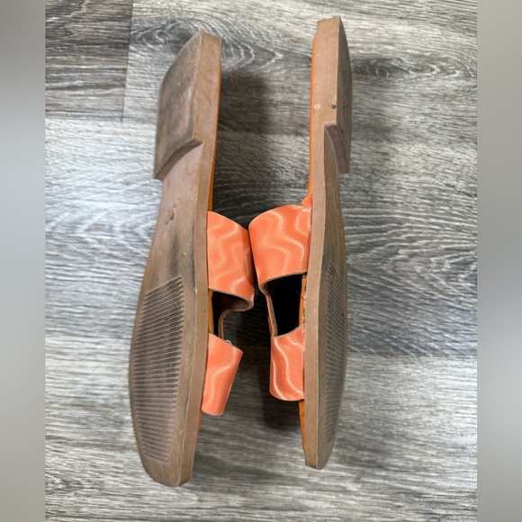Nasty Gal Shoes Women Sz:8.5 Orange Sandal Slides Y2K Summer Dopamine - Picture 5 of 6